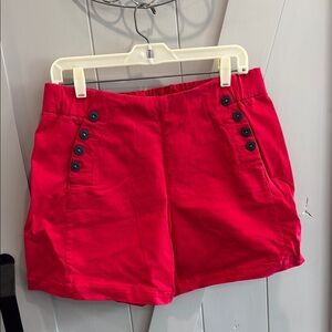 Jag Jeans High Waist Red Shorts Nautical Style